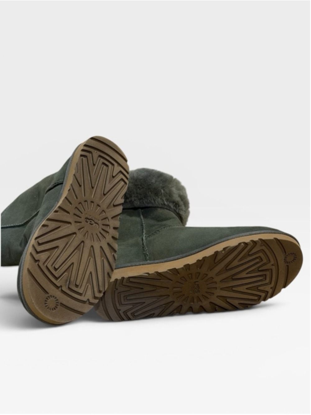 UGG Australia Women's Classic Short Boots Size 8 Green Suede - Picture 11 of 11